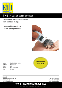 TN1 IR Laser termometer - Lindenbaum Agenturer AB