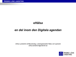eHälsa - En del inom den digitala agendan (Pdf)