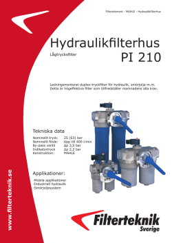 Hydraulikfilterhus PI 210
