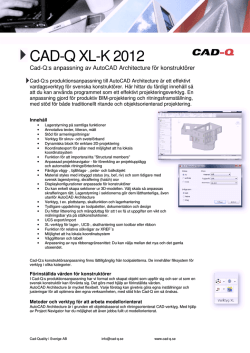 Produktblad Cad-Q XL