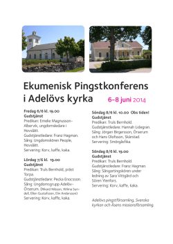 Ekumenisk Pingstkonferens i Adelövs kyrka 6