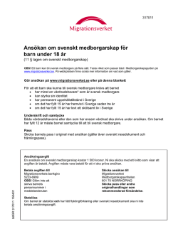 Ansökan om svenskt medborgarskap för barn