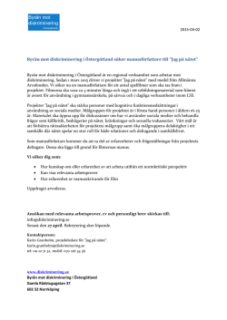 PDF för utskrift. - Byrån mot diskriminering i Östergötland