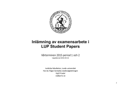Lämna in examensarbete - Juridiska Fakulteten vid Lunds universitet