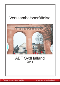 Verksamhetsberättelse ABF SydHalland