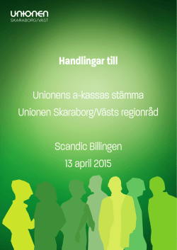 Regionråd Skaraborg/Väst 2015 - Handlingar till mötet