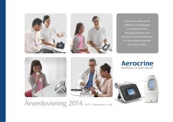 Årsredovisning 2014 Del 1, Aerocrine i ord