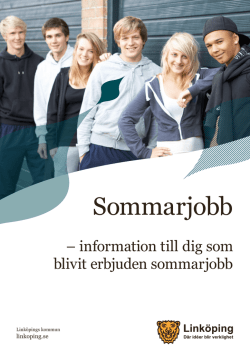 Sommarjobb - Linköpings kommun