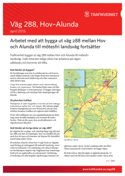 Informationsblad väg 288 Hov-Alunda april 2015 (pdf