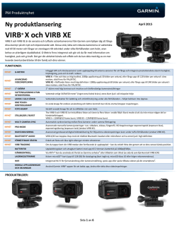 VIRB® X och VIRB XE
