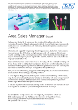 Area Sales Manager Export