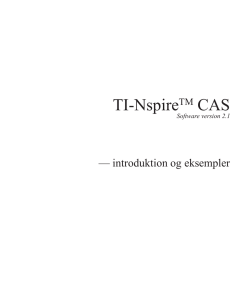 eksempelsamlingen TI-Nspire CAS