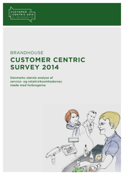 CUSTOMER CENTRIC SURVEY 2014 - Customer Experience 2014