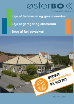 Brochure om leje af ØsterBos gæsteværelser og fælleshuse