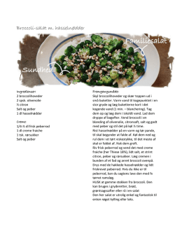 Broccoli-salat m. hasselnødder