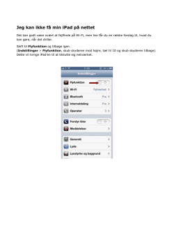 Jeg kan ikke få min iPad på nettet - 23 mobile ting