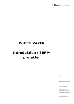 Introduktion til ERP-projekter