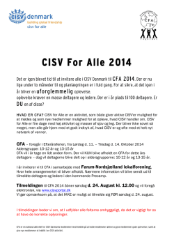 CISV For Alle 2014