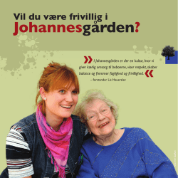 Folder "Vil du være frivillig i Johannesgården"?