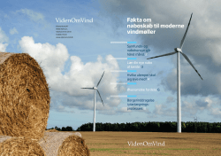 Fakta om naboskab til moderne vindmøller