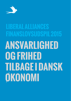 liberAl AlliAnces finAnslovsudspil 2015