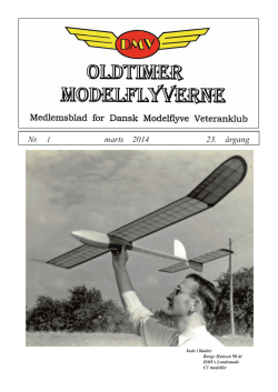 Oldtimeren 1-2014 - Dansk Modelflyve Veteranklub