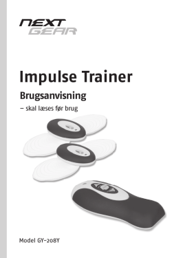 Impulse Trainer Brugsanvisning
