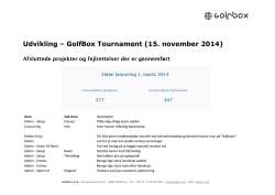 Udvikling – GolfBox Tournament (15. november 2014)