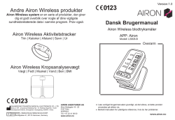 Dansk Brugermanual Andre Airon Wireless produkter
