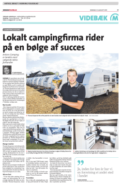 Lokalt campingfirma rider på en bølge af succes
