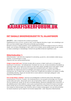 Det Basale Sikkerhedsudstyr - Kajakfiskerforum.dk