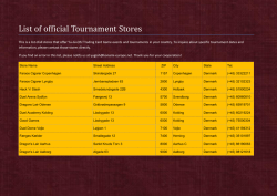 List of official Tournament Stores - Yu-Gi-Oh!