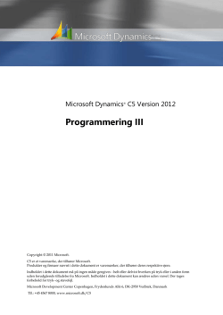 Programmering III