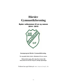 HGF Folder 2014-2015 - Haarslev Gymnastikforening