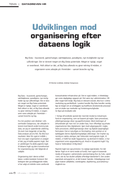 Udviklingen mod organisering efter dataens logik
