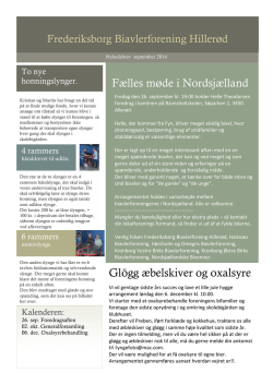 Nyhedsbrev sep 2014 - Frederiksborg Biavlerforening
