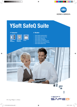YSoft SafeQ Suite brochuren - Konica