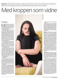 Interview. Mette Moestrup digter om køn, krop og sorg i sin nye, store