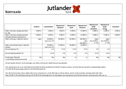 Kortvilkår - Jutlander Bank
