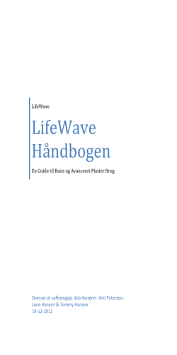 Håndbogen vedrørende brug af Lifewaves plastre på dansk