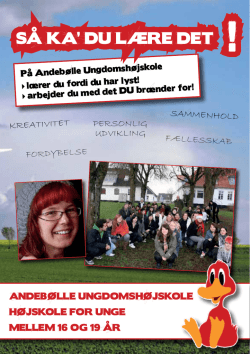 Brochure - Andebølle Ungdomshøjskole