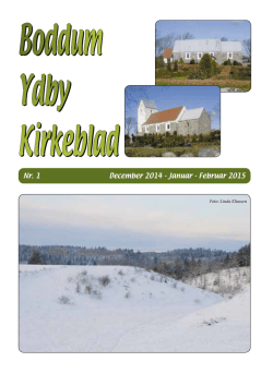 Kirkeblad nr. 1, 2015 - Boddum og Ydby kirker