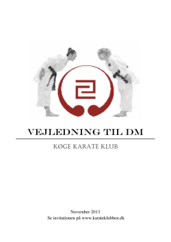 Vejledning til DM - Køge Karate Klub