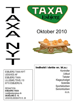 Oktober 2010 - Esbjerg Taxa