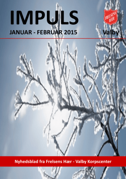JANUAR - FEBRUAR 2015 - Frelsens Hær i Valby