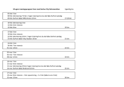 18 ugers træningsprogram frem mod Aarhus City Halvmarathon