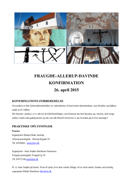 FRAUGDE-ALLERUP-DAVINDE KONFIRMATION 26. april 2015