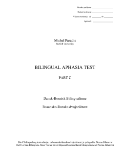 BILINGUAL APHASIA TEST