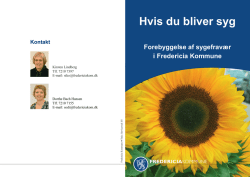Folder fra Fredericia Kommune: Hvis du bliver syg