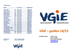 VGIE – guiden 14/15 - Vojens gymnastik